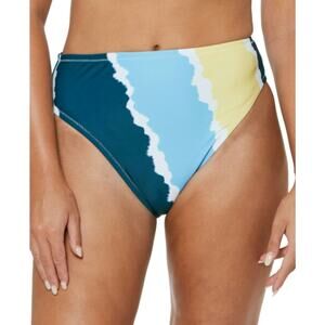 Jessica Simpson Smooth Sailing High-Waisted Bikini Bottoms Multi Size M 0965